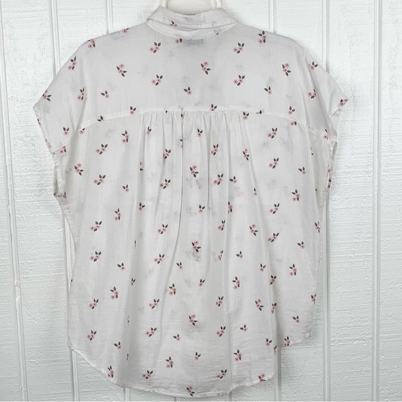 Lucky Brand Pink Floral Boxy Top Size L - Picture 8 of 10